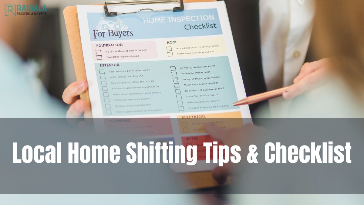 Local Home Shifting Tips & Checklist