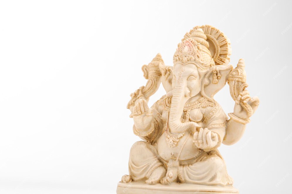 white ganesh idol