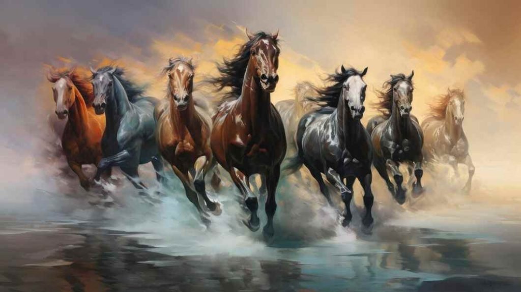 seven horse painting