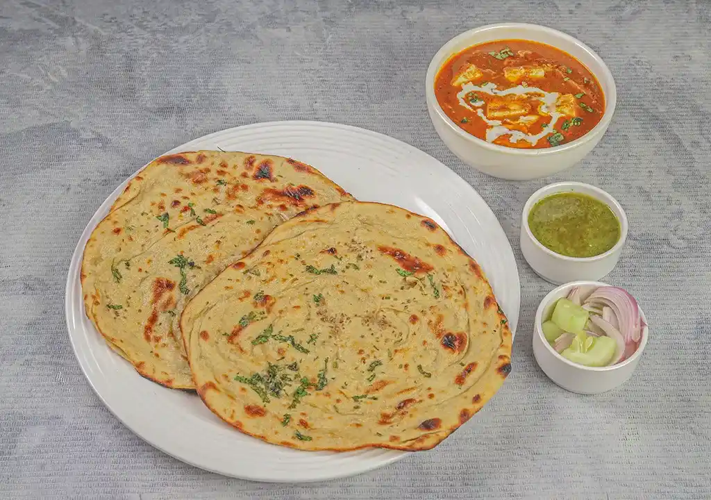 Lacha Paratha and Paneer