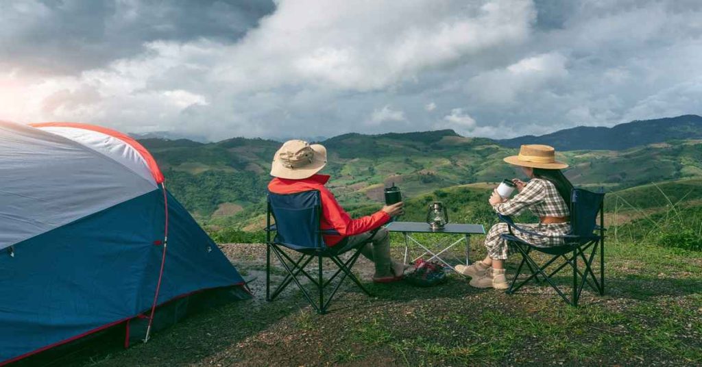friends camping

